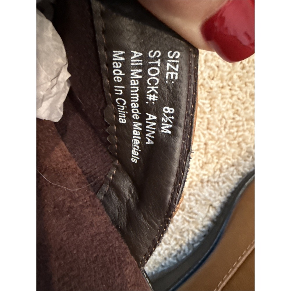 New Women's Aerocushion Memory Foam Anna Brown Tan Slip On Mule Shoes Size 8.5M - Picture 3 of 6